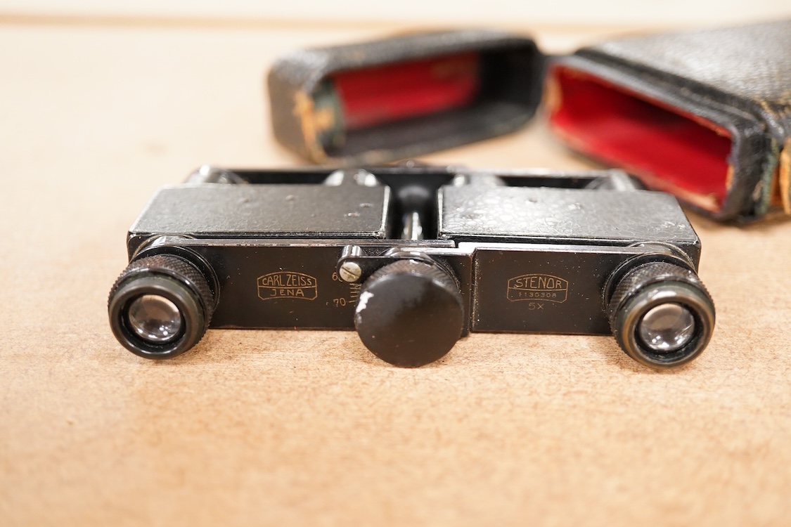A cased set of Zeiss Stenor binoculars